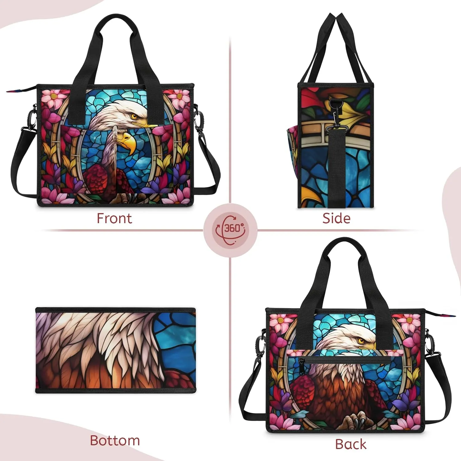 Tote Satchel Bag Set 3PCS for Women,Travel Shoulder Bag Handbag and Wallet Daily Use01