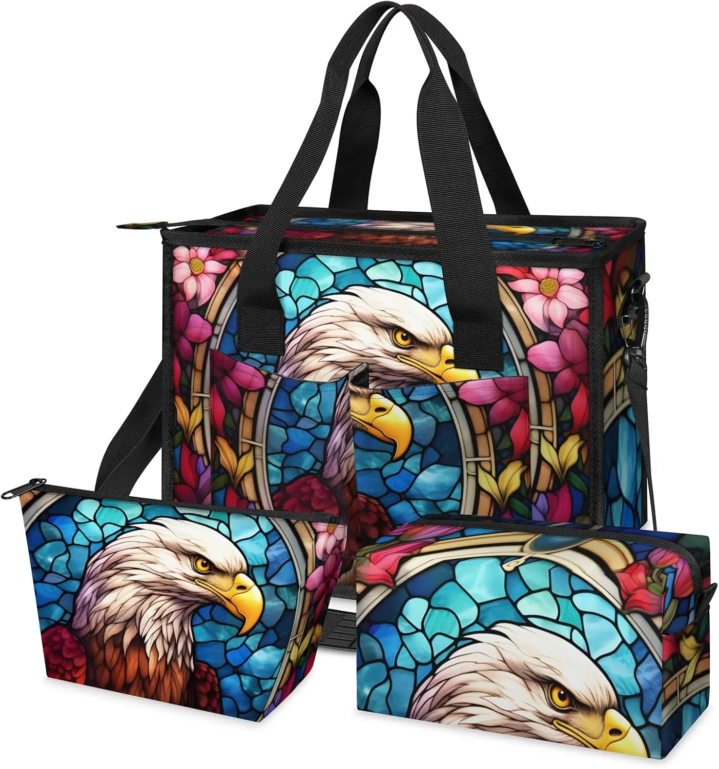 Tote Satchel Bag Set 3PCS for Women,Travel Shoulder Bag Handbag and Wallet Daily Use01