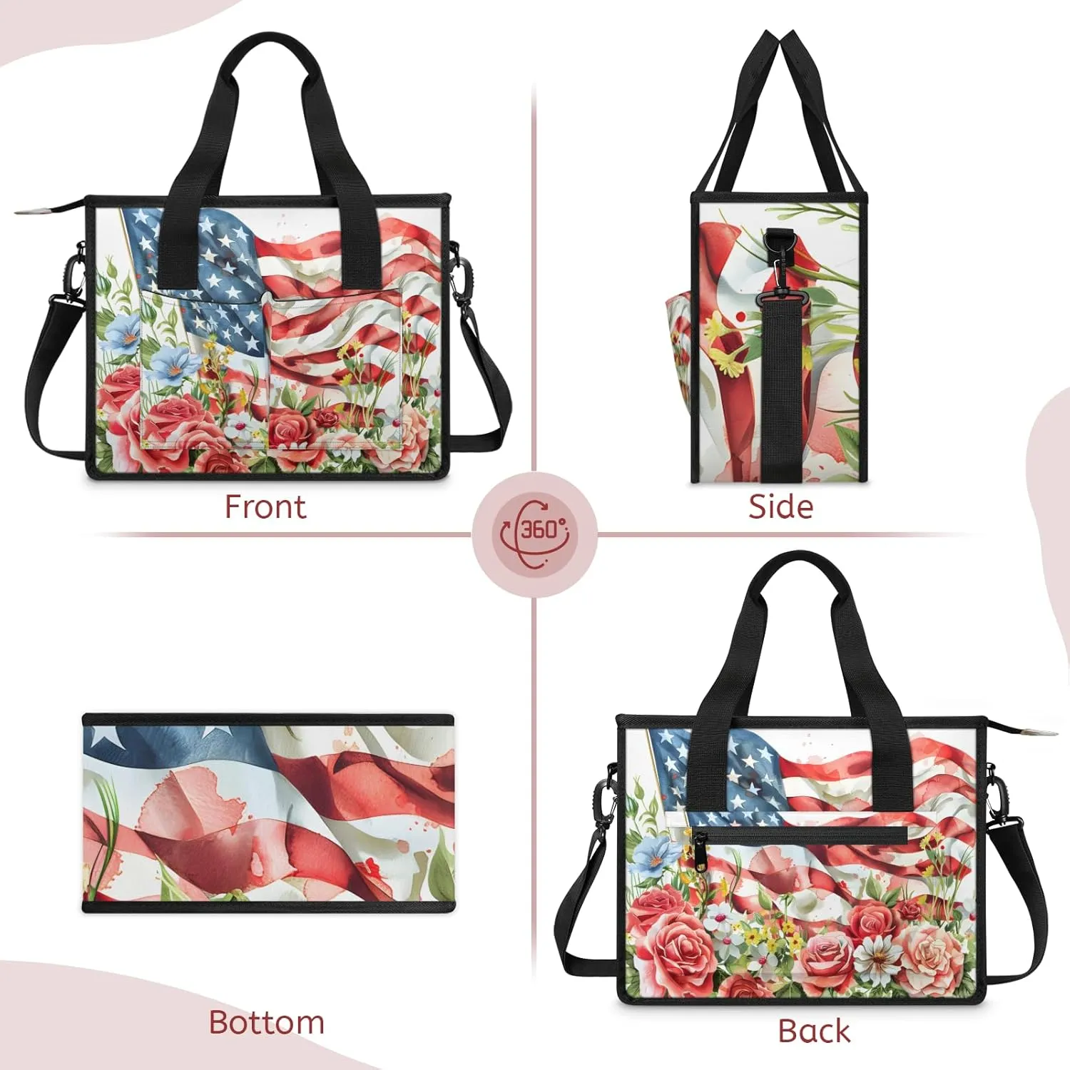 Tote Satchel Bag Set 3PCS for Women,Travel Shoulder Bag Handbag and Wallet Daily Use05