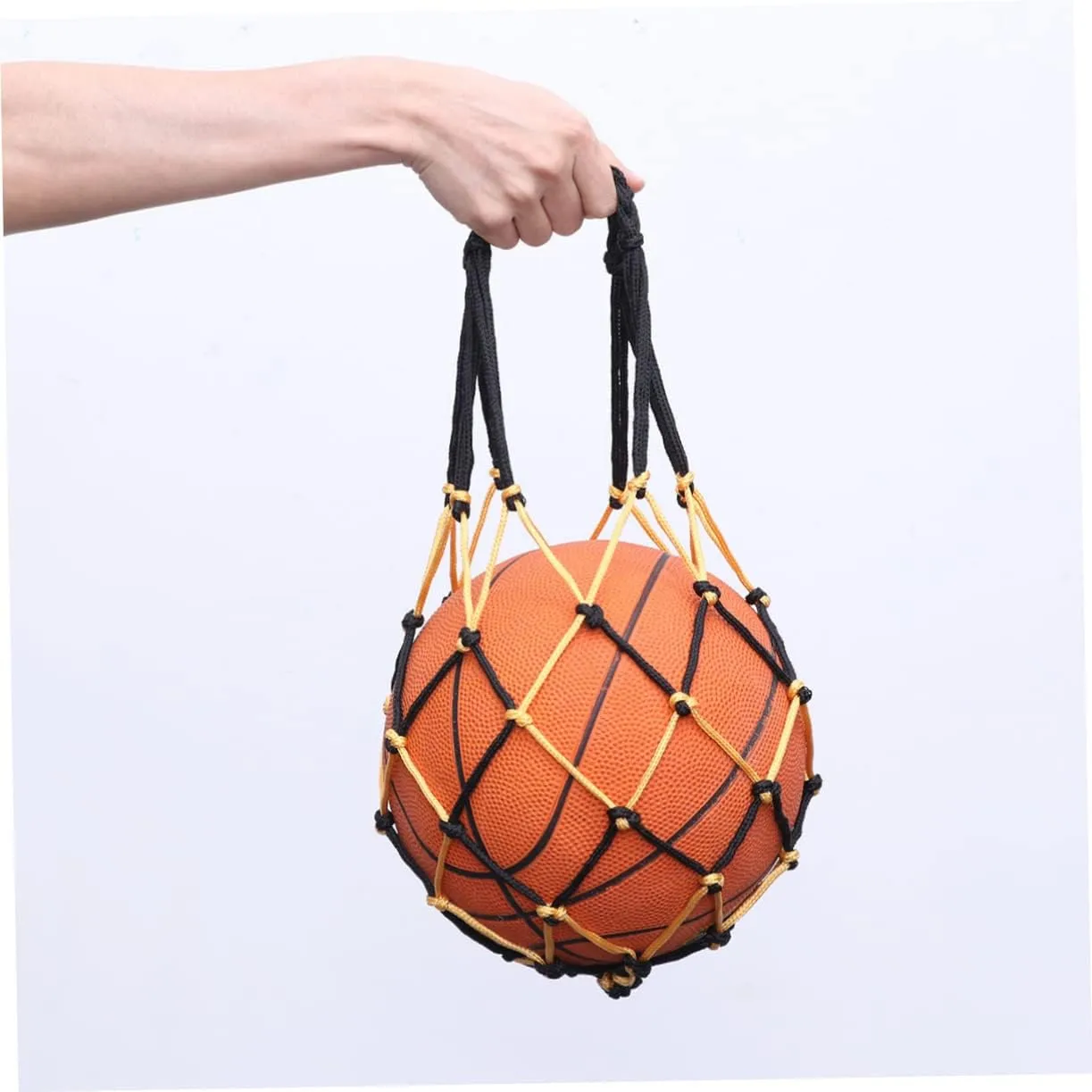 Totority Nylon Net Bag Sporting Basketball Netted Carrier Draw Ball Mesh Net Draw Mesh Net Nets Ball Storage Bag