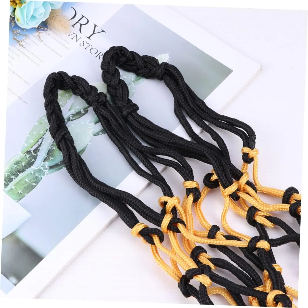 Totority Nylon Net Bag Sporting Basketball Netted Carrier Draw Ball Mesh Net Draw Mesh Net Nets Ball Storage Bag