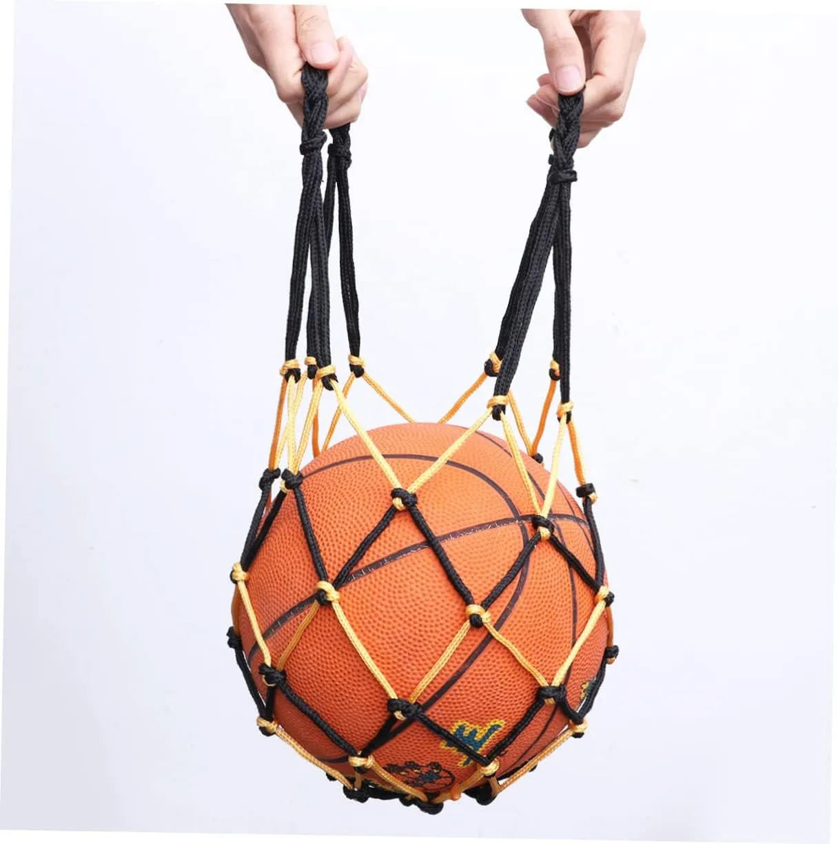 Totority Nylon Net Bag Sporting Basketball Netted Carrier Draw Ball Mesh Net Draw Mesh Net Nets Ball Storage Bag