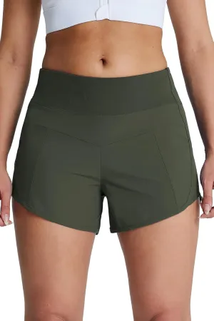Tough Mode Athletic Shorts for Women, Gym Shorts Women, Elastic Running Sport Workout Yoga, Ultra Soft Short with Zip Pocket