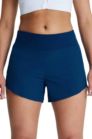Tough Mode Athletic Shorts for Women, Gym Shorts Women, Elastic Running Sport Workout Yoga, Ultra Soft Short with Zip Pocket