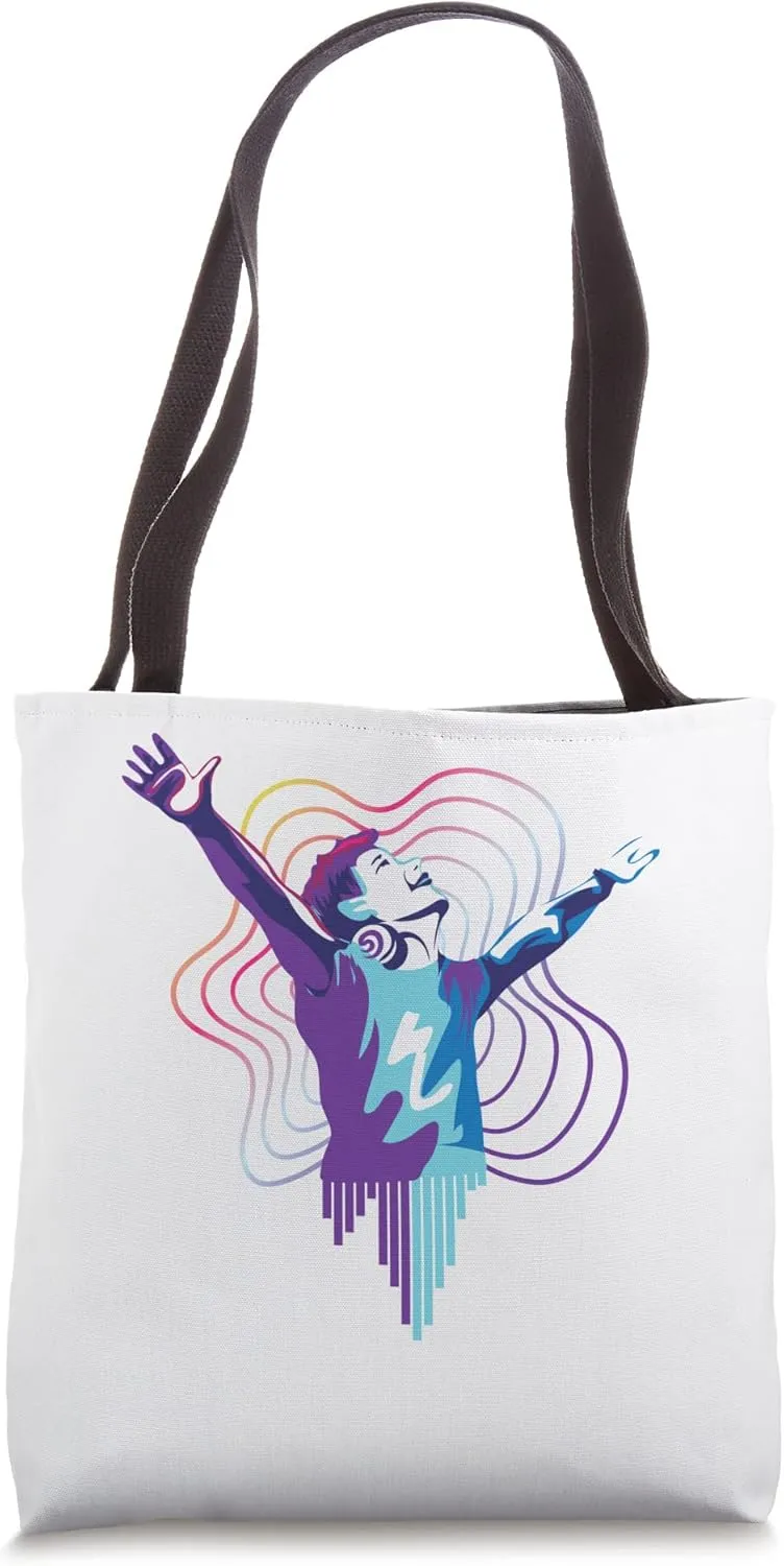 Trance DJ Man Design for Trance Music Fans Design Tote Bag
