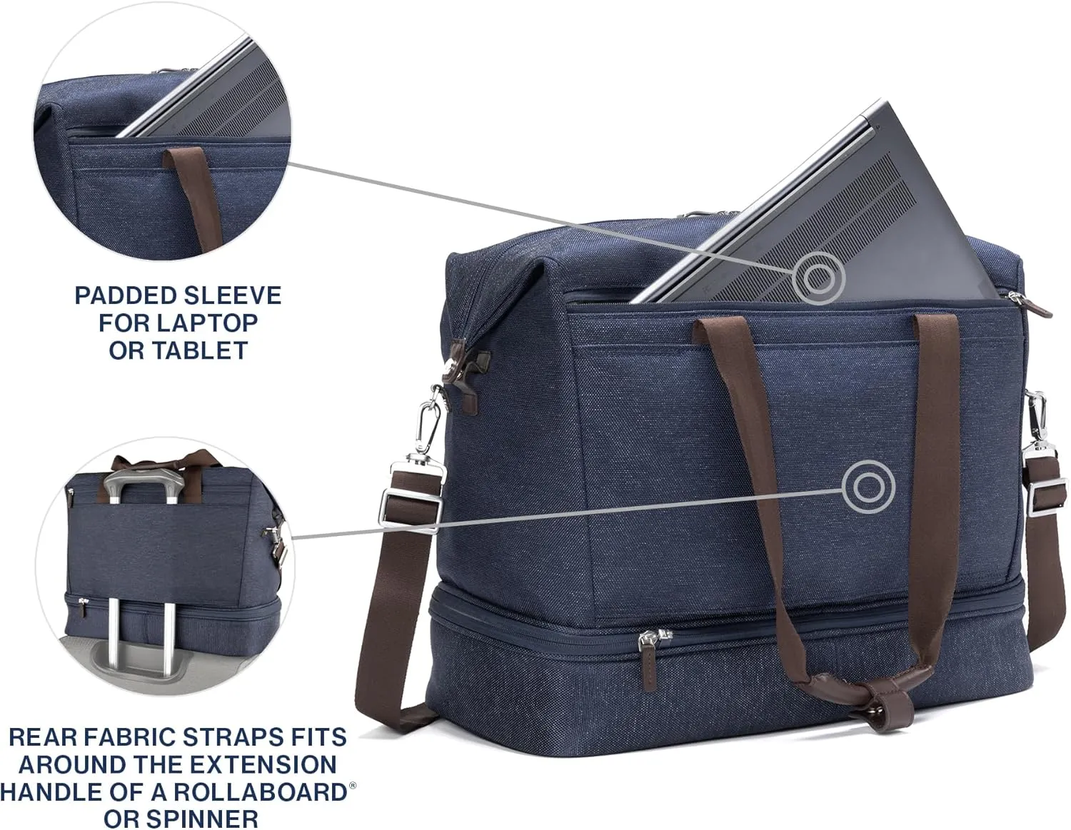 Travelpro Platinum Elite Carry on Soft Travel Drop-Bottom Weekender Bag, Overnight, Men and Women