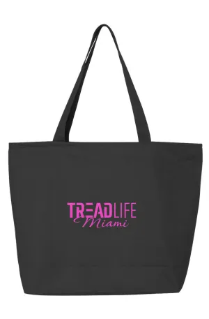 Tread Life Miami Black 25L Zippered Tote