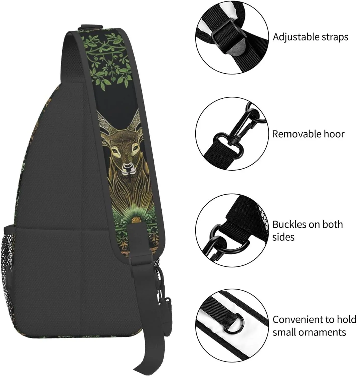 Tree And Life In Norse Sling Backpack Hiking Backpack Crossbody Bag Sports Lightweight And Durable Chest Bag Shoulder Bag For Women Men