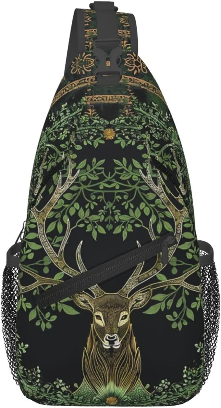 Tree And Life In Norse Sling Backpack Hiking Backpack Crossbody Bag Sports Lightweight And Durable Chest Bag Shoulder Bag For Women Men