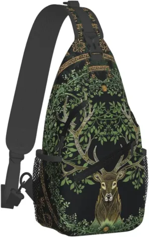 Tree And Life In Norse Sling Backpack Hiking Backpack Crossbody Bag Sports Lightweight And Durable Chest Bag Shoulder Bag For Women Men