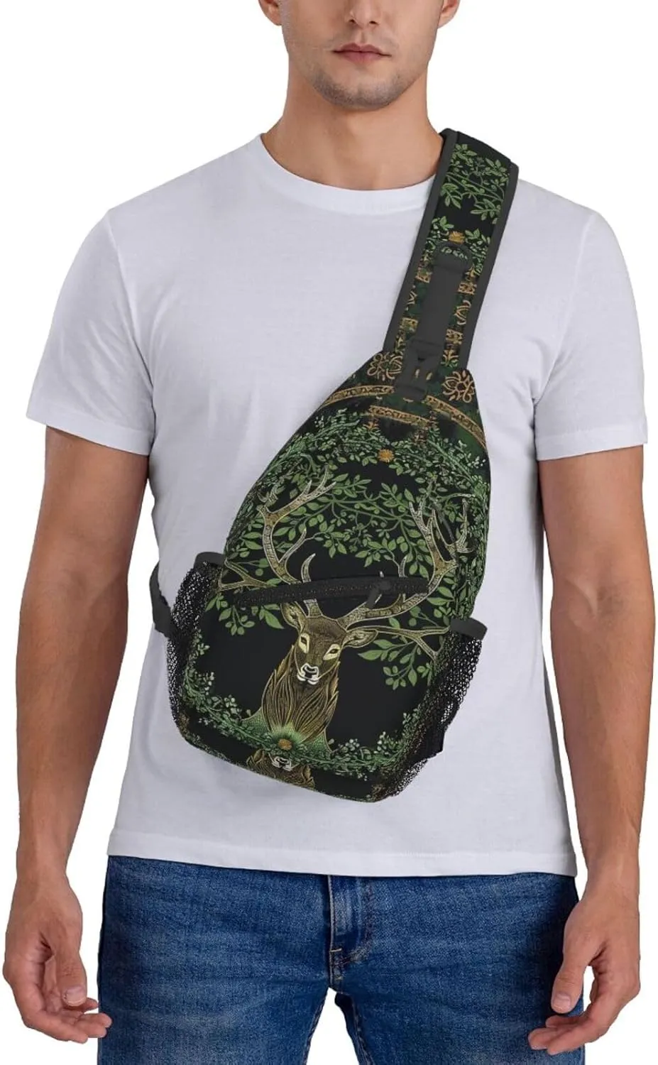 Tree And Life In Norse Sling Backpack Hiking Backpack Crossbody Bag Sports Lightweight And Durable Chest Bag Shoulder Bag For Women Men
