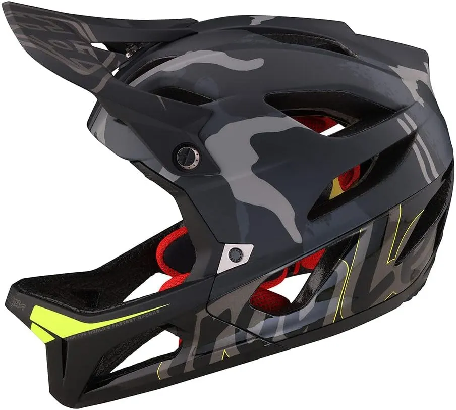 Troy Lee Designs Stage Signature Camo Full Face Bicycle Helmet for Max Ventilation Lightweight MIPS EPP EPS Racing Downhill DH BMX MTB - Adult Men Women (Black, MD/LG)