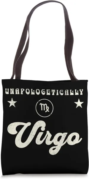 Unapologetically Virgo Horoscope Zodiac Symbol Design Tote Bag