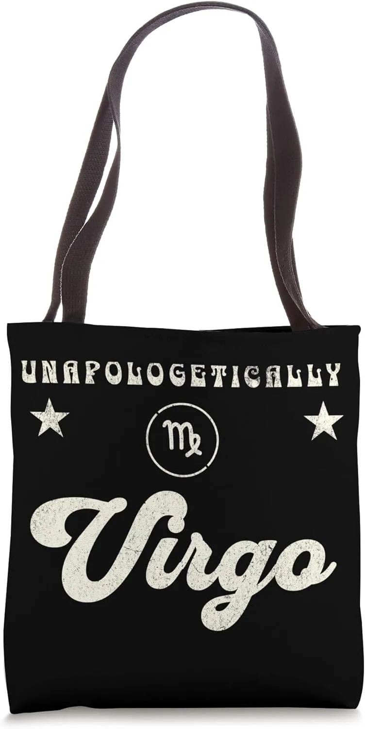 Unapologetically Virgo Horoscope Zodiac Symbol Design Tote Bag