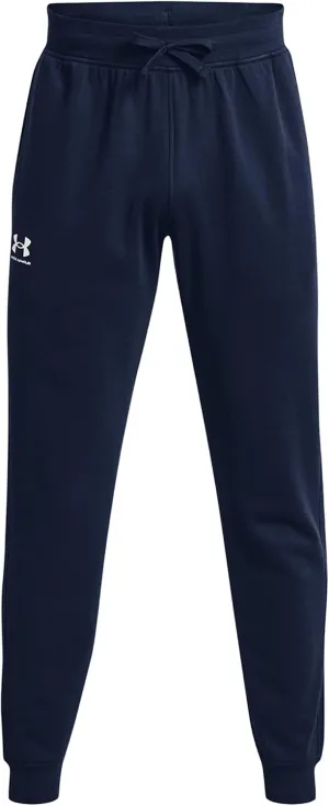 Under Armour Men's Rival Jogger Fleece Pants 1366727 (as1, Alpha, l, Regular, Regular, Academy/White - 408)