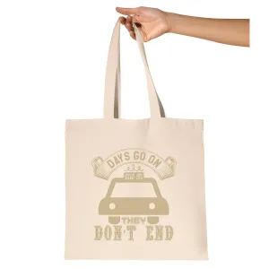Unending Taxi Days Gift Collection Unique Presents for Transportation And Delivery Professionals Natural Multicolor Canvas Tote Bag