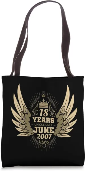 Unique 18th Birthday Angel Design Tote Bag