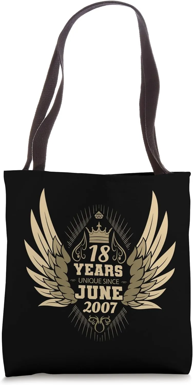 Unique 18th Birthday Angel Design Tote Bag