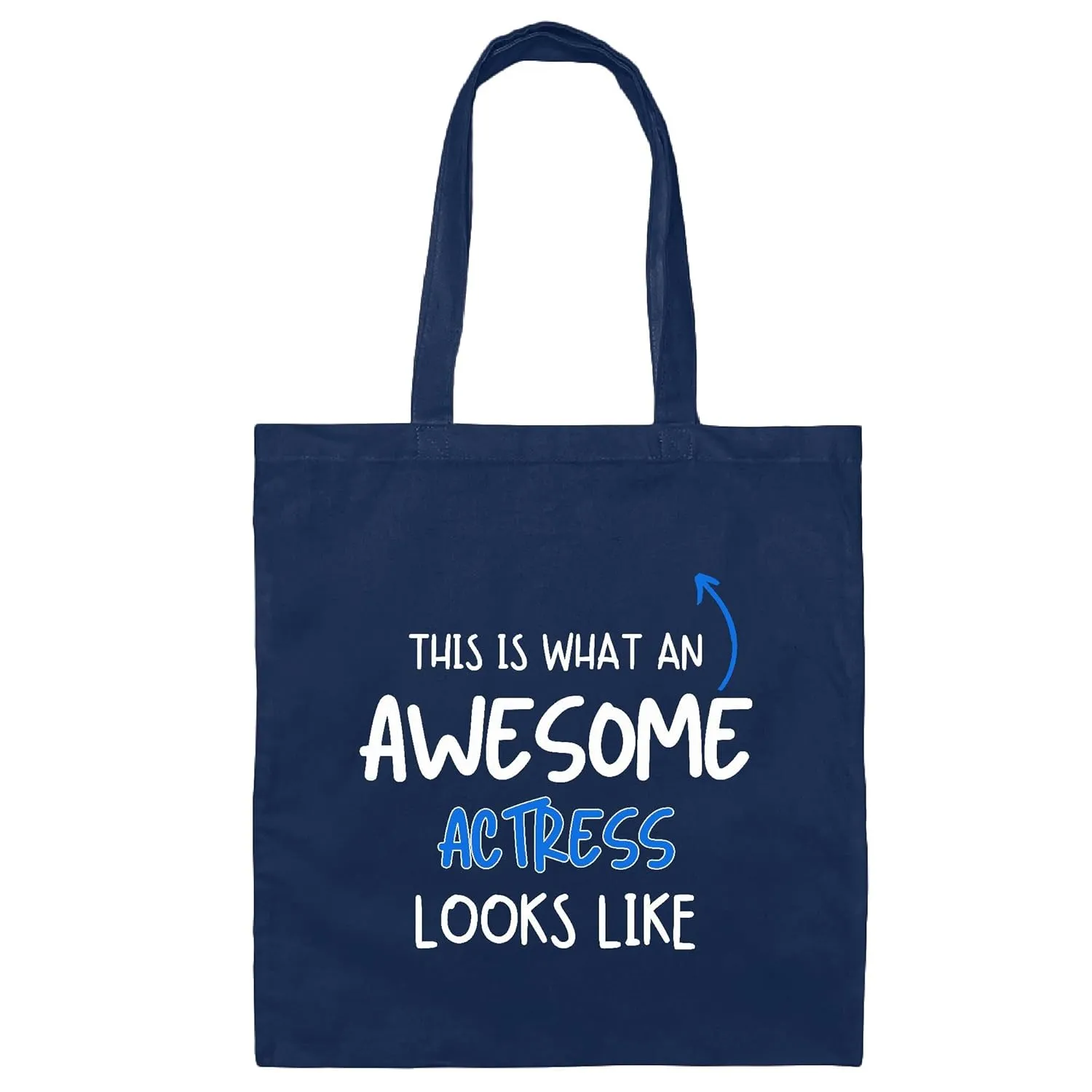 Unique Actress Gift Ideas Tote Bag For Actresses Perfect Actress Memorabilia Gift Navy Black Multicolor Canvas Tote Bag