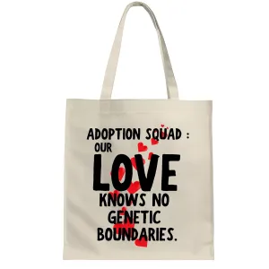 Unique Adoption for Loving Families for Moms Dads and Parents Natural White Multicolor Canvas Tote Bag