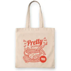 Unique Gift Ideas Stylish Home Decor Quotes Pretty Poison Teacup Wn Legs Design Perfect Girls Teens White Multicolor Canvas Tote Bag