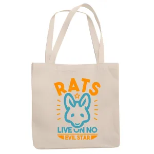 Unique Gifts for Rat Lovers featuring No Evil Star Motif Suitable Natural White Multicolor Canvas Tote Bag