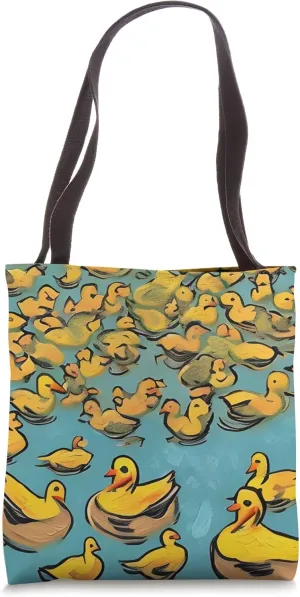 Unique Impressionist ducks Tote Bag
