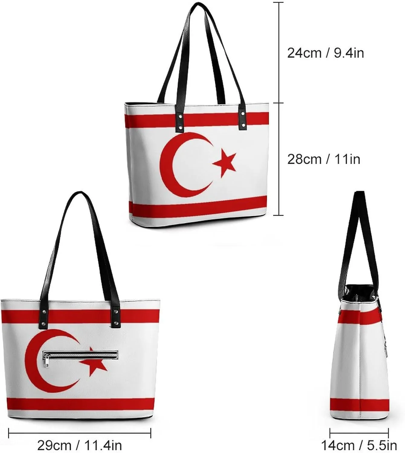 Unique New Zealand Flag Large Handbag Women Leather Ideal for Work and Leisure