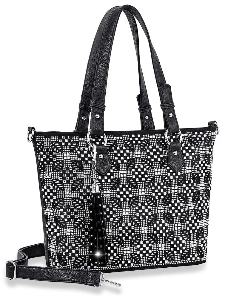 Unique Rhinestone Pattern Tote