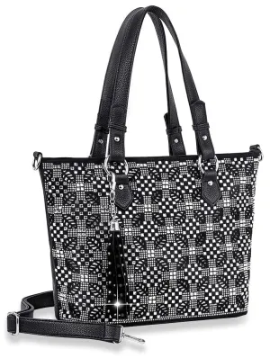 Unique Rhinestone Pattern Tote