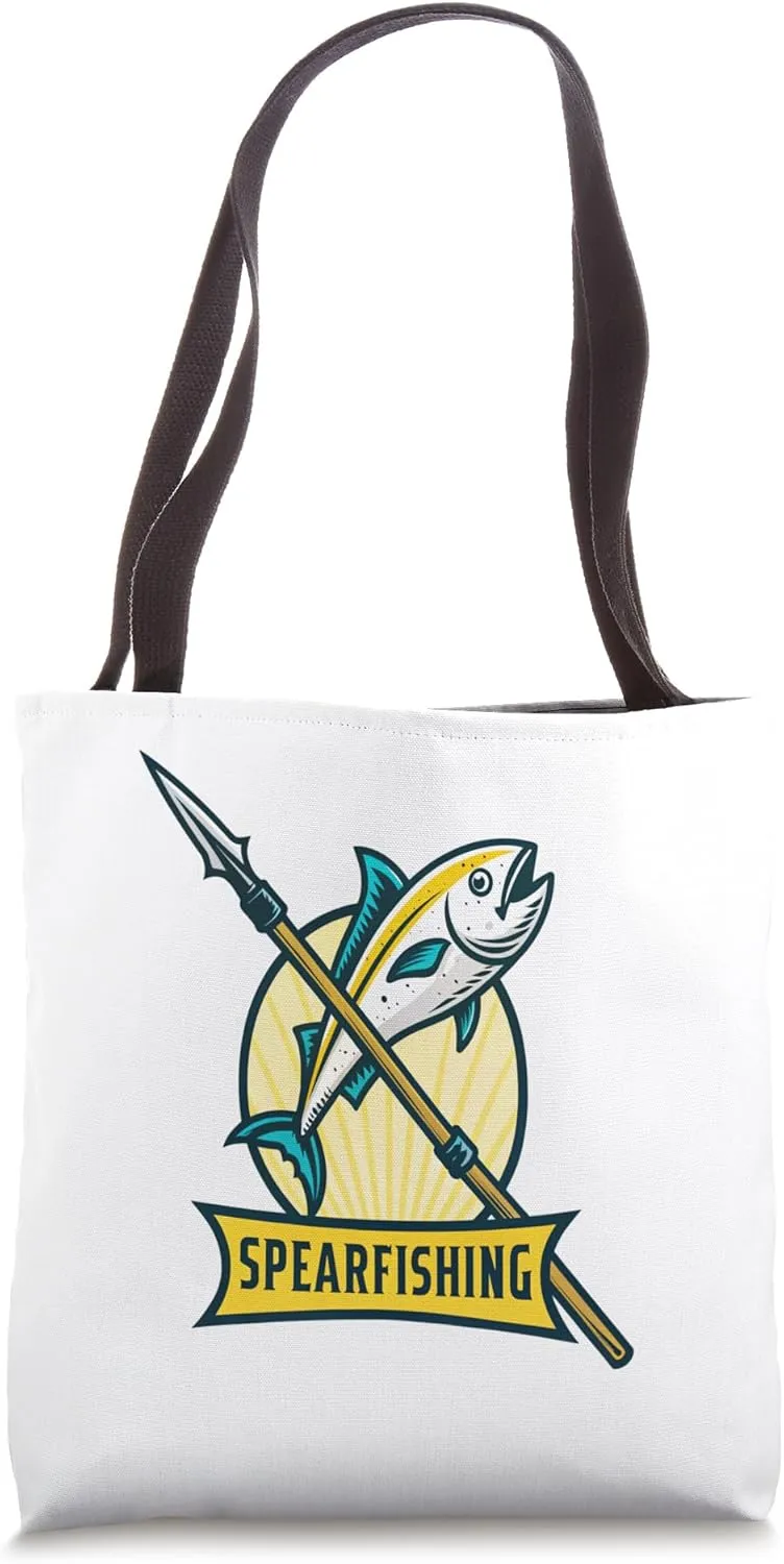 Unique Spearfishing Adventure Design Tote Bag