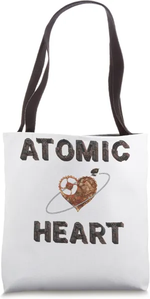 Unique Steampunk Cardiac Iron Heart Atomic Nucleus Tote Bag