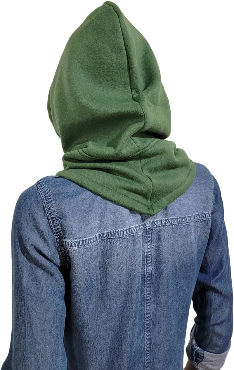 Unisex Sporty Snood Hat with drawstring Hood Scarf Neck Warmer Winter Balaclava Hood