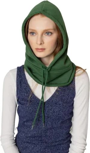 Unisex Sporty Snood Hat with drawstring Hood Scarf Neck Warmer Winter Balaclava Hood