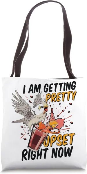 Upset Bird With Cocktail Design Tote Bag