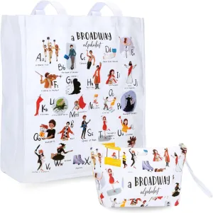 UTOPISH Broadway Tote Bag and Cosmetic Bag Set - Gifts for Musical Theatre Lovers - 26 Unique Designs for Broadway Musical Gifts