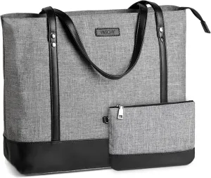 VASCHY Laptop Tote Bag for Women, Large 15.6inch Computer Teacher Bag Purse Briefcase for Travel,Work,Business,Office