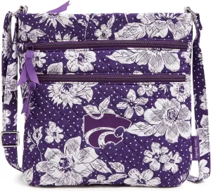 Vera Bradley Cotton Collegiate Triple Zip Hipster Crossbody Purse (Multiple Teams Available)