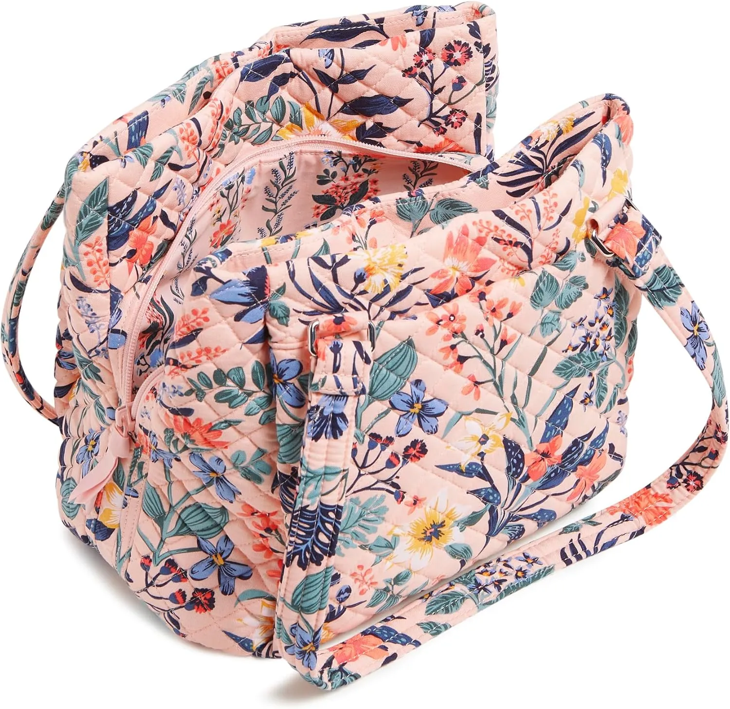 Vera Bradley Women's Cotton Multi-Compartment Shoulder Satchel Purse