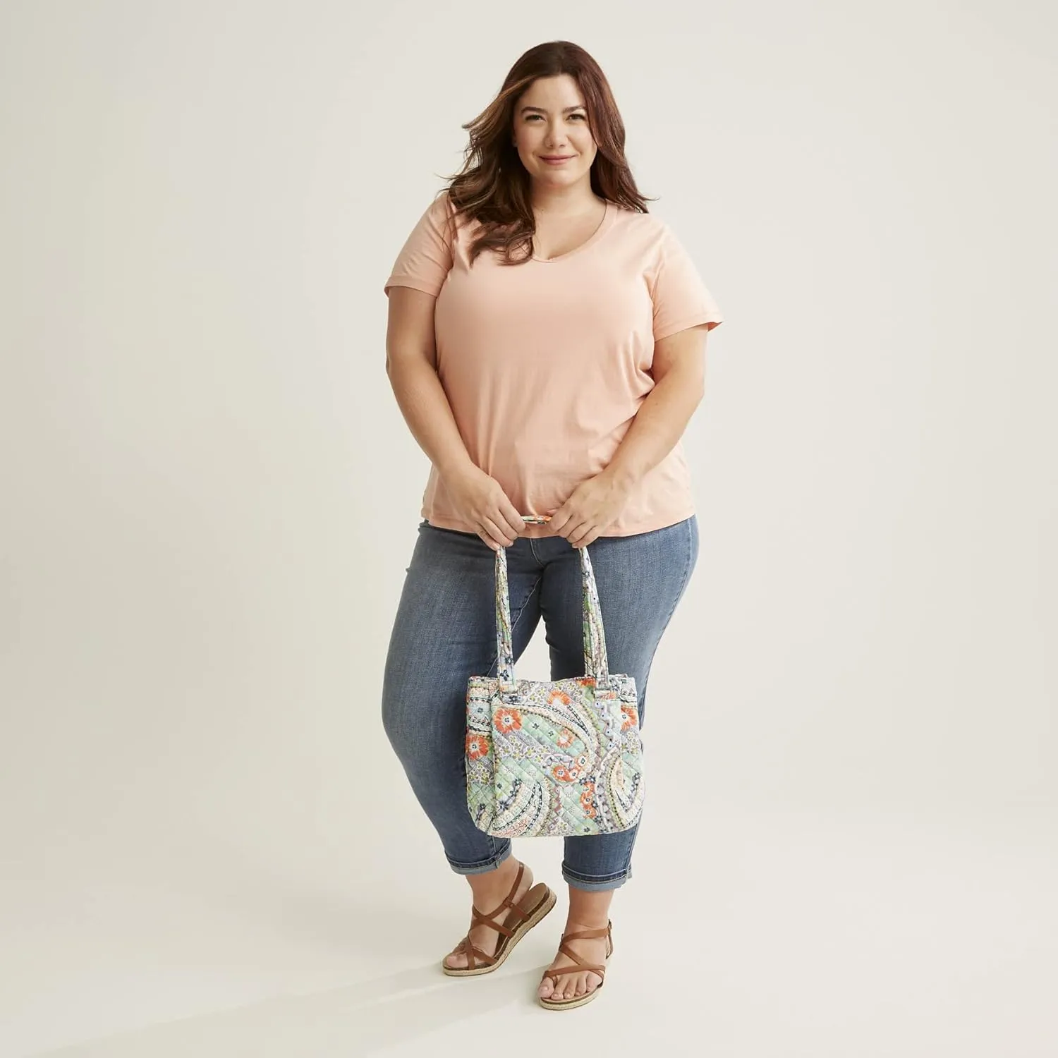 Vera Bradley Women's Cotton Multi-Compartment Shoulder Satchel Purse