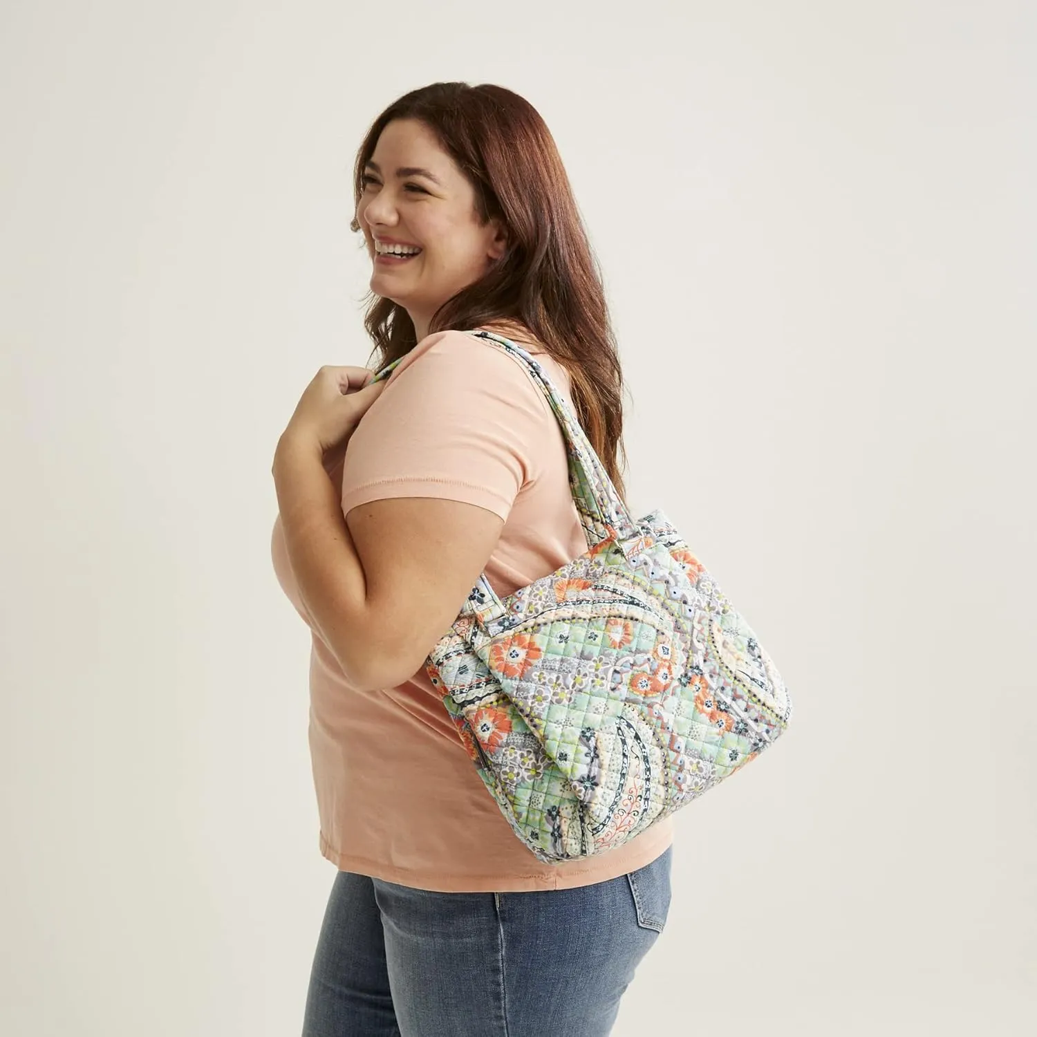 Vera Bradley Women's Cotton Multi-Compartment Shoulder Satchel Purse
