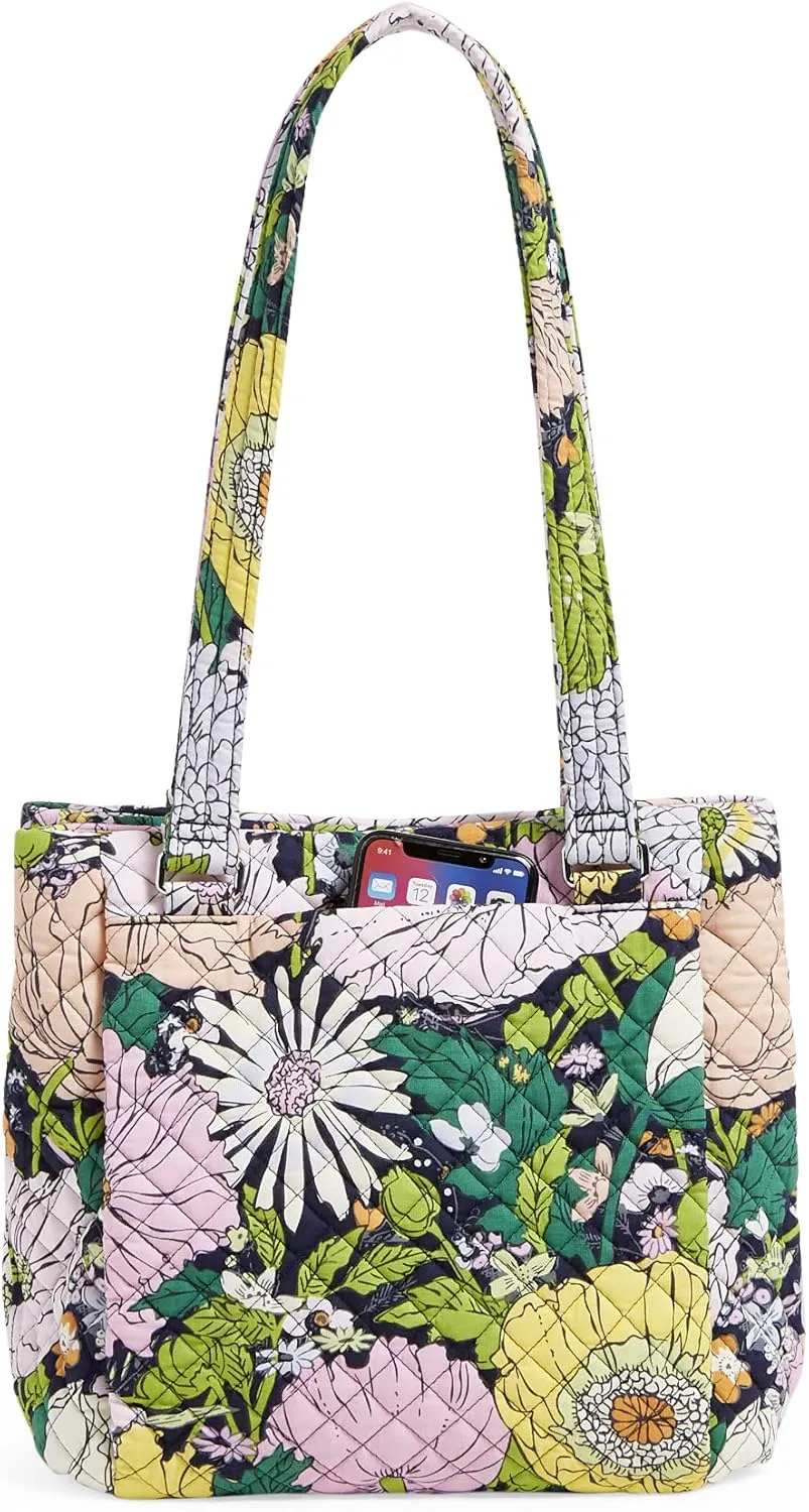 Vera Bradley Women's Cotton Multi-Compartment Shoulder Satchel Purse