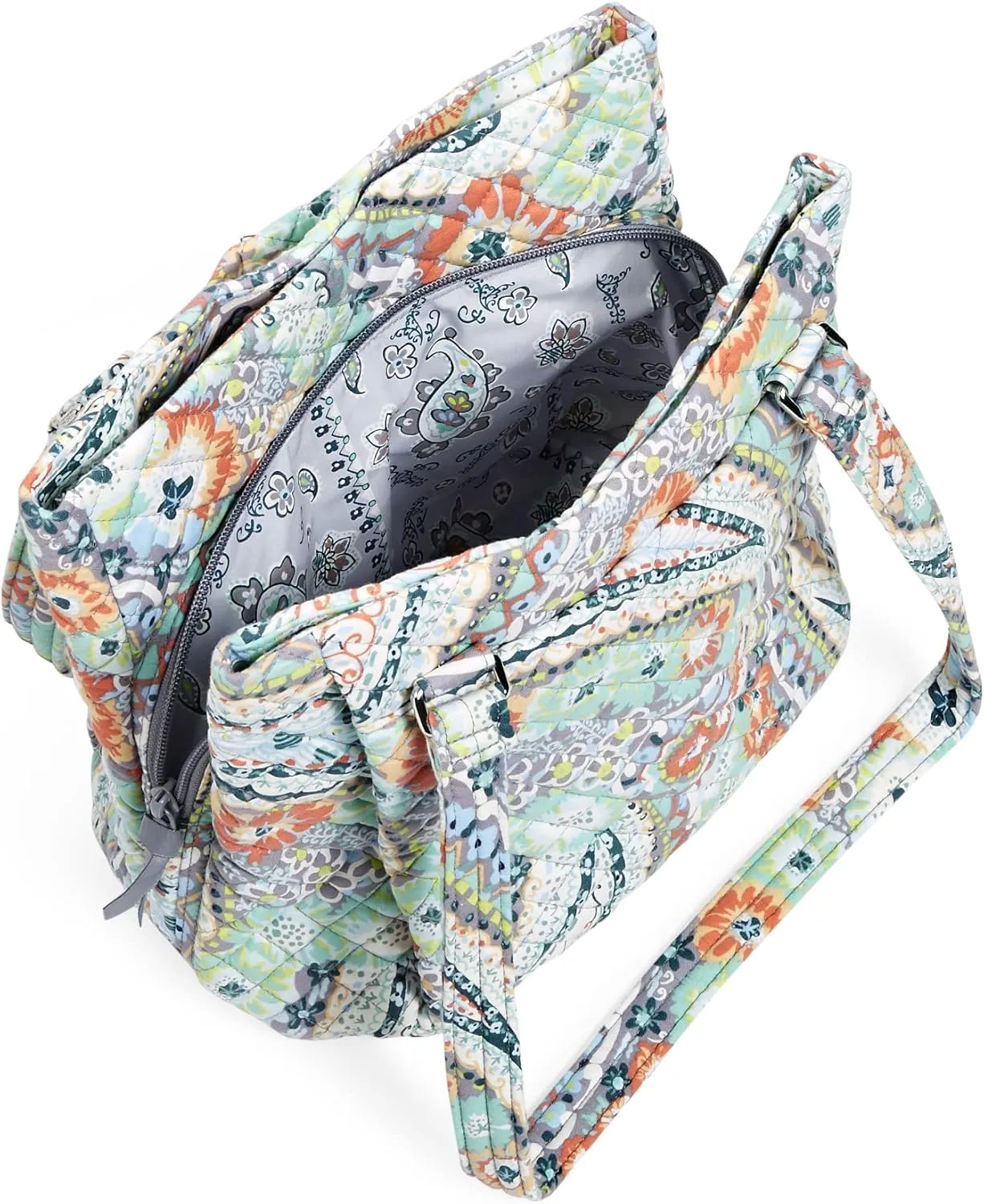 Vera Bradley Women's Cotton Multi-Compartment Shoulder Satchel Purse