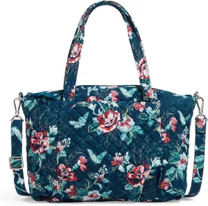 Vera Bradley Women's Cotton Pleated Multi-strap Shoulder Satchel Purse