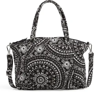Vera Bradley Women's Cotton Pleated Multi-strap Shoulder Satchel Purse
