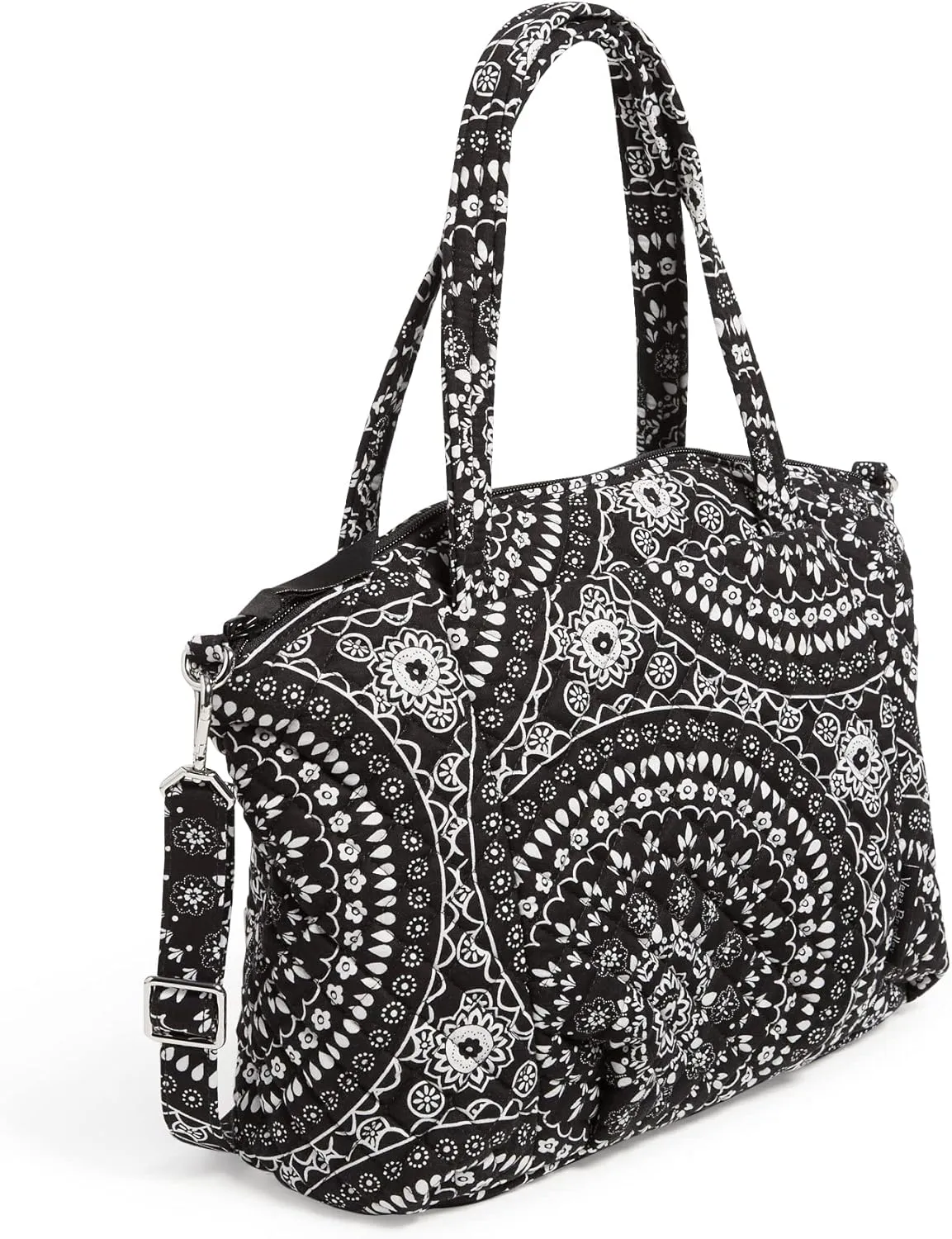 Vera Bradley Women's Cotton Pleated Multi-strap Shoulder Satchel Purse