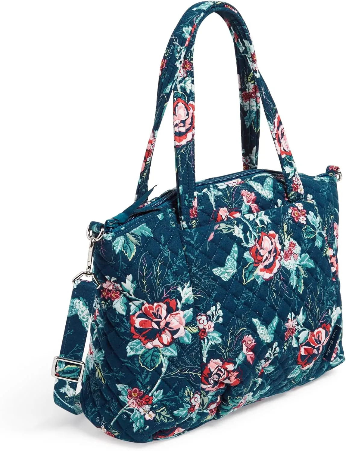 Vera Bradley Women's Cotton Pleated Multi-strap Shoulder Satchel Purse