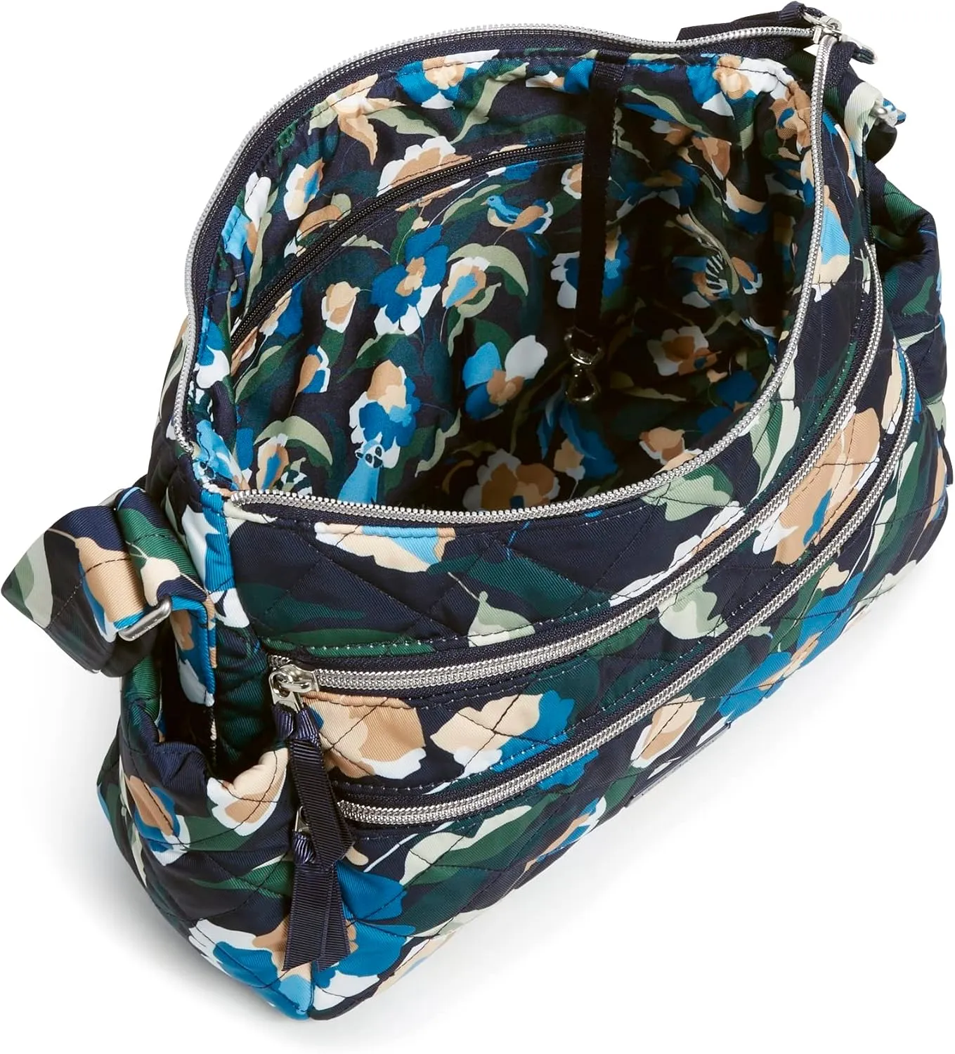 Vera Bradley Women's Performance Twill Triple Zip Shoulder Satchel Purse