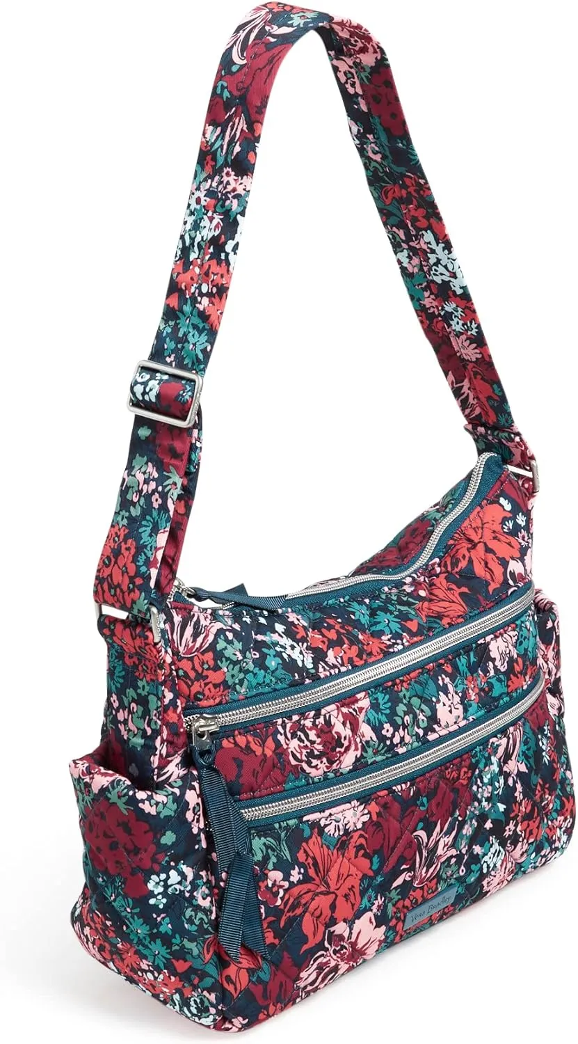 Vera Bradley Women's Performance Twill Triple Zip Shoulder Satchel Purse