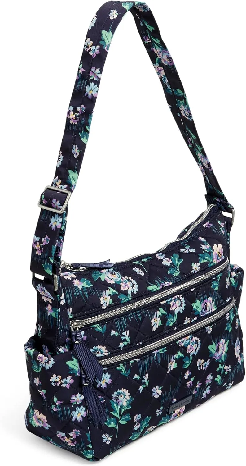 Vera Bradley Women's Performance Twill Triple Zip Shoulder Satchel Purse